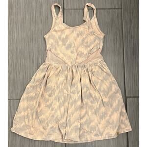 Tallow X Free People Pink And Gray Mini Dress With Mesh Side Cut Outs Size 2